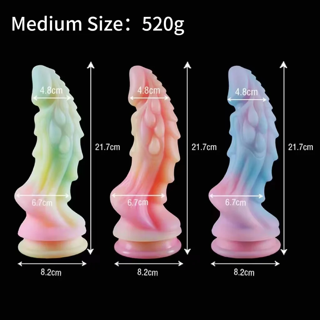 Free shipping丨Colorful Dragon-Shape Dildo with Strong Suction Cup, Adult Toy for Women - Image 6