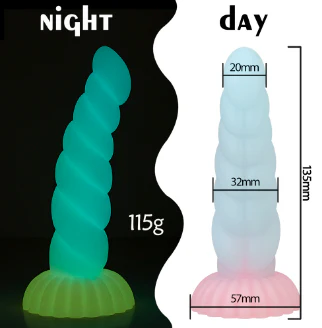 Free shipping丨Glow-in-the-Dark Colorful Dildo with Strong Suction Cup, Adult Toy for Women - Image 4